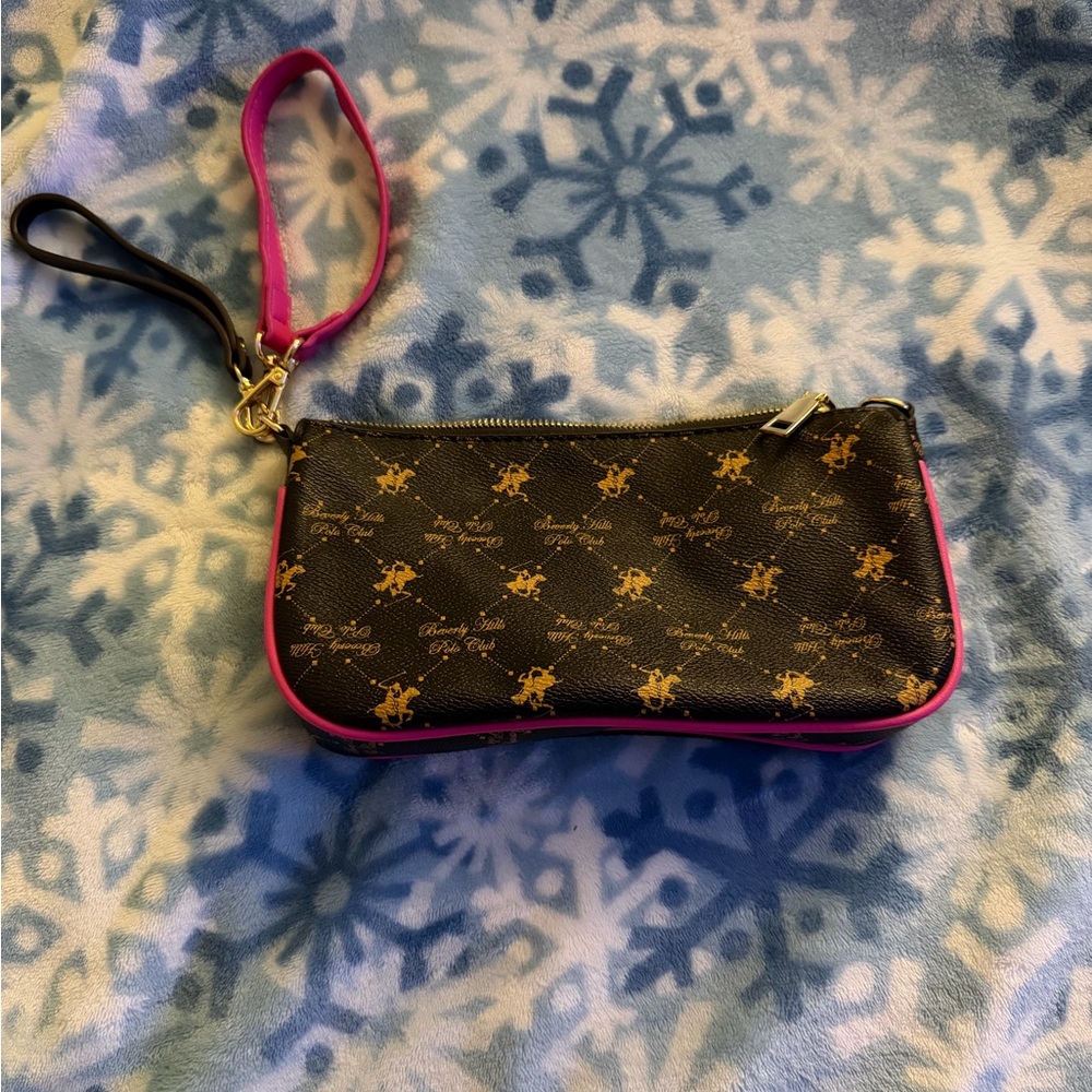 Black and Pink Wristlet Clutch - Designer-Inspired Women’s Bag